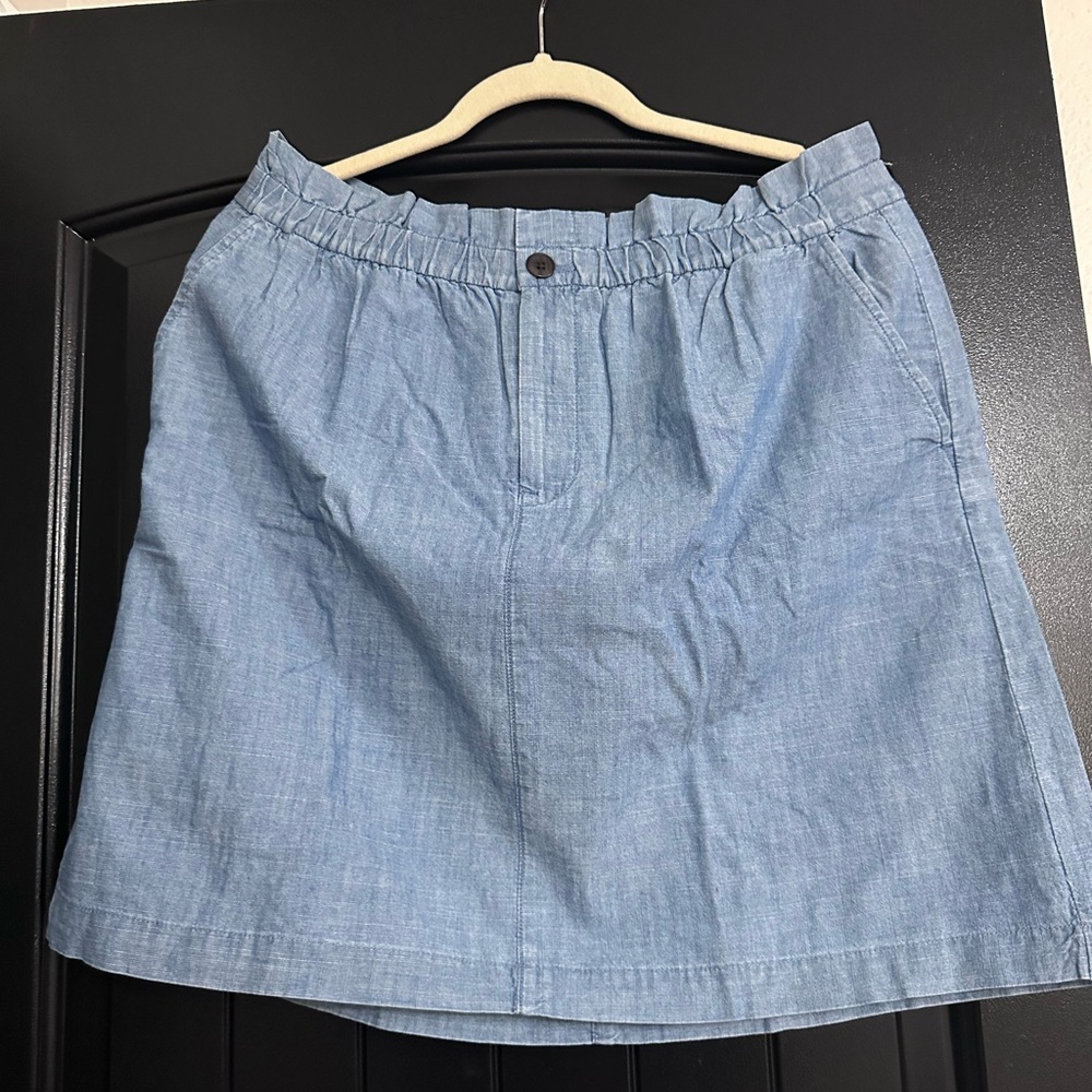 J. Crew A-Line Chambray Skirt